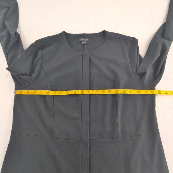 J. Jill Wearever Collection Black HiddenZipper Ponte Stretch Coatigan Women'sMed - Picture 5 of 8